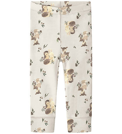 Name It Leggings - Wolle - NbnWillu - Snow White/Forest Animals