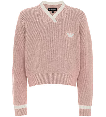 Emporio Armani Bluse - Strik - Burnished Lilac Emporio Armani Bluse - Strik - Burnished Lilac