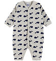 Petit Bateau Natdragt - Beigemeleret m. Hvaler Petit Bateau Natdragt - Beigemeleret m. Hvaler