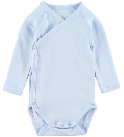 Petit Bateau Slå-om Body l/æ - 5-pak - Hvid/Blå m. Hval
