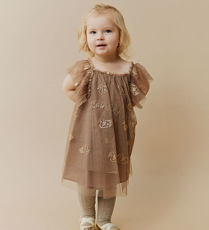 Sofie Schnoor Kjole - Tyl - BlossomSB - Brown m. Glitter