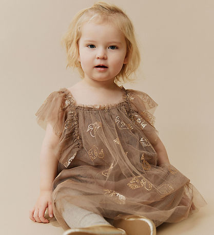 Sofie Schnoor Kjole - Tyl - BlossomSB - Brown m. Glitter