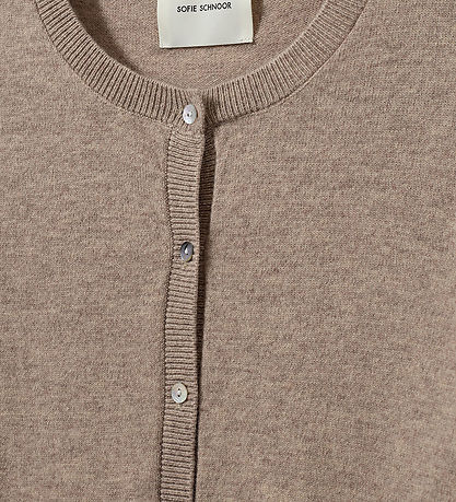 Sofie Schnoor Cardigan - Strik - Uld - Cissesy - Brown Melange