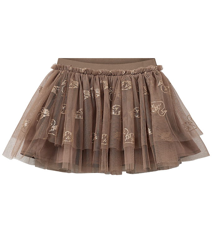 Sofie Schnoor Nederdel - Tyl - Siggysk - Brun m. Glitter