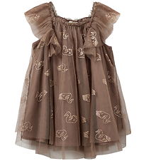 Sofie Schnoor Kjole - Blossomsk - Brun m. Glitter Sofie Schnoor Kjole - Blossomsk - Brun m. Glitter