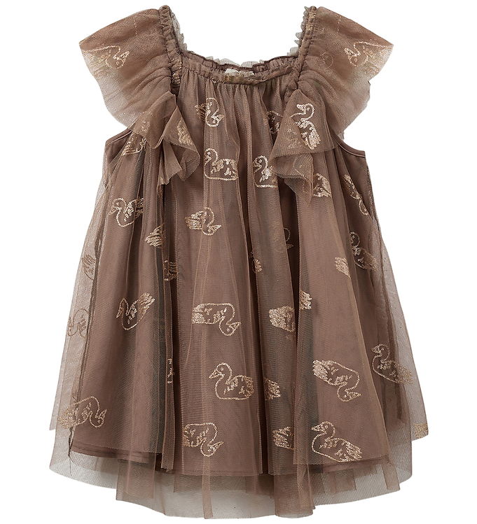 Sofie Schnoor Kjole - Blossomsk - Brun m. Glitter