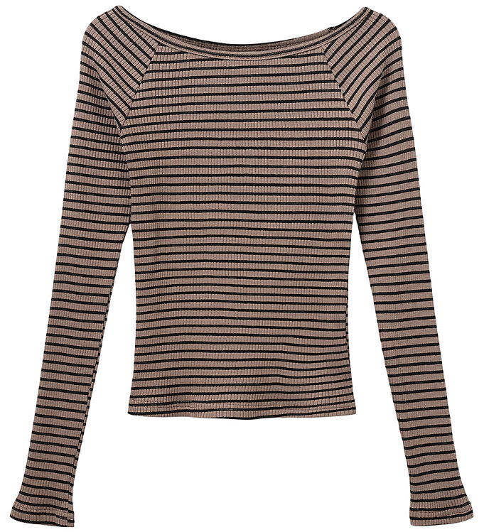 Sofie Schnoor Bluse - Rib - Soma - Brown Striped