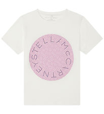 Stella McCartney Kids T-shirt - Ivory m. Rosa Stella McCartney Kids T-shirt - Ivory m. Rosa
