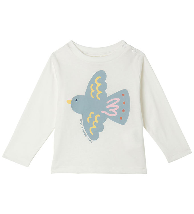 Stella McCartney Kids Bluse - Ivory m. Fugl