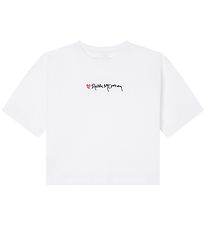 Stella McCartney Kids T-shirt - Hvid m. Broderi Stella McCartney Kids T-shirt - Hvid m. Broderi
