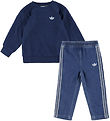 adidas Originals Sæt - Jeggings/Sweatshirt - Medium Blue/Night I adidas Originals Sæt - Jeggings/Sweatshirt - Medium Blue/Night I