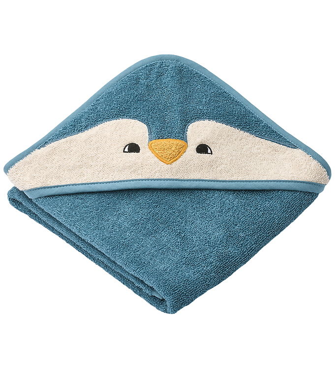 Liewood Babyhåndklæde – 70×70 cm – Albert – Penguin – Oceanview