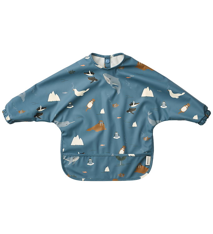 Liewood Merle Cape Bib Spiseforklæde - Arctic Sea/Ocean View