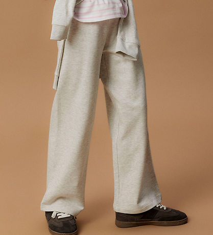 Name It Sweatpants - NkfLiona - Light Grey Melange Name It Sweatpants - NkfLiona - Light Grey Melange