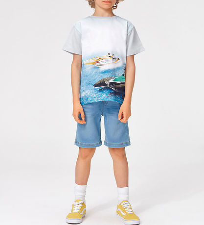 Molo Shorts - Denim - Ali - Soft Denim Blue Molo Shorts - Denim - Ali - Soft Denim Blue