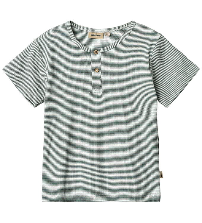 Wheat T-shirt - Rib - Lumi - Stormy Sea Stripe