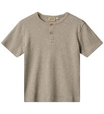 Wheat T-shirt - Rib - Lumi - Gravel Melange Wheat T-shirt - Rib - Lumi - Gravel Melange