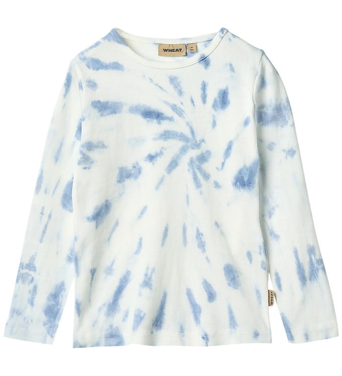 Wheat Stig Bluse - Blue Tie Dye