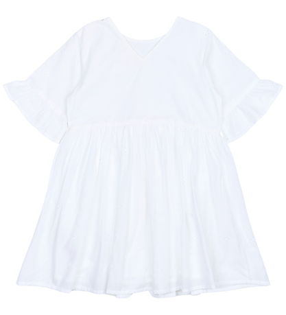 The New Kjole - TnNancy - Bright White m. Broderi Anglaise