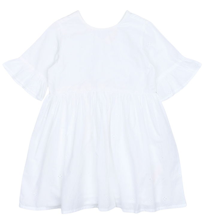 The New Kjole - TnNancy - Bright White m. Broderi Anglaise