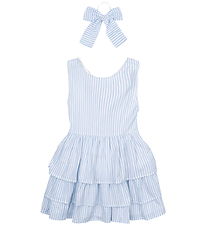The New Kjole/Hårelastik - TnNalani - White Swan Striped m. Glim The New Kjole/Hårelastik - TnNalani - White Swan Striped m. Glim
