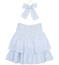 The New Nederdel/Hårelastik - TnNalani - White Swan Striped m. G The New Nederdel/Hårelastik - TnNalani - White Swan Striped m. G
