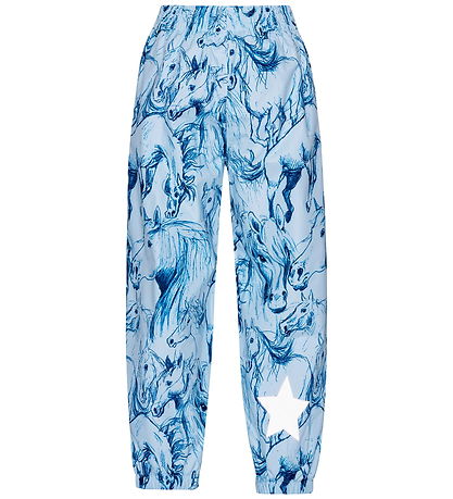 Molo Regnbukser - PE - Waits - Sky Blue Horses Molo Regnbukser - PE - Waits - Sky Blue Horses