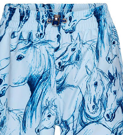 Molo Regnbukser - PE - Waits - Sky Blue Horses Molo Regnbukser - PE - Waits - Sky Blue Horses
