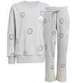 adidas Performance Sweatsæt - LM SMI JOG - MGREYH/Hvid adidas Performance Sweatsæt - LM SMI JOG - MGREYH/Hvid