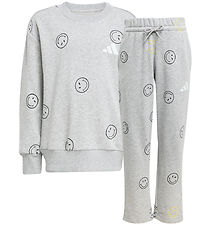 adidas Performance Sweatsæt - LM SMI JOG - MGREYH/Hvid adidas Performance Sweatsæt - LM SMI JOG - MGREYH/Hvid