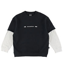 Quiksilver Sweatshirt - Openbar - Sort/Gråmeleret Quiksilver Sweatshirt - Openbar - Sort/Gråmeleret
