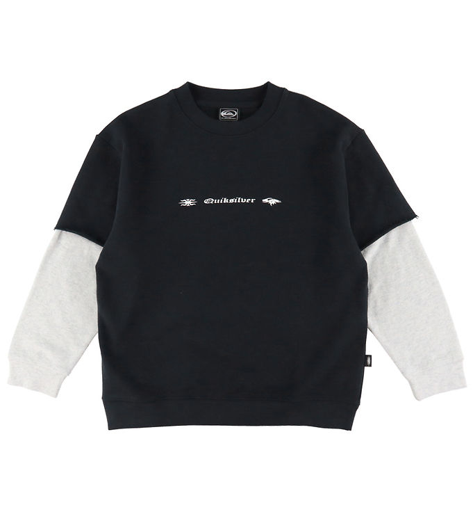 Quiksilver Sweatshirt - Openbar - Sort/Gråmeleret