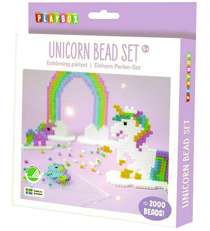 Playbox Perlesæt - 2000 stk. - Enhjørning
