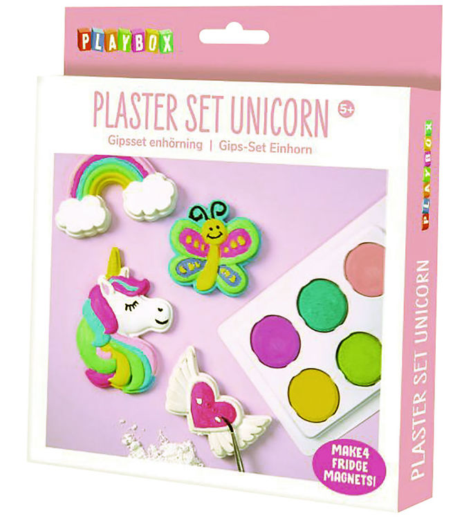 Playbox Gipssæt - Enhjørninger m. Magneter