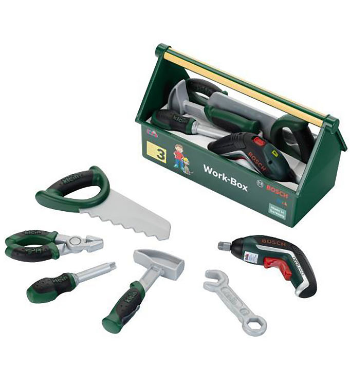 Bosch Mini Værktøjskasse m. Ixolino II - Legetøj - Grøn