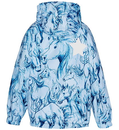 Molo Regnjakke - PE - Waiton - Sky Blue Horses Molo Regnjakke - PE - Waiton - Sky Blue Horses