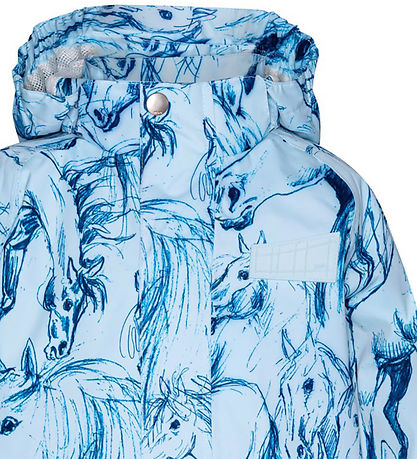 Molo Regnjakke - PE - Waiton - Sky Blue Horses Molo Regnjakke - PE - Waiton - Sky Blue Horses