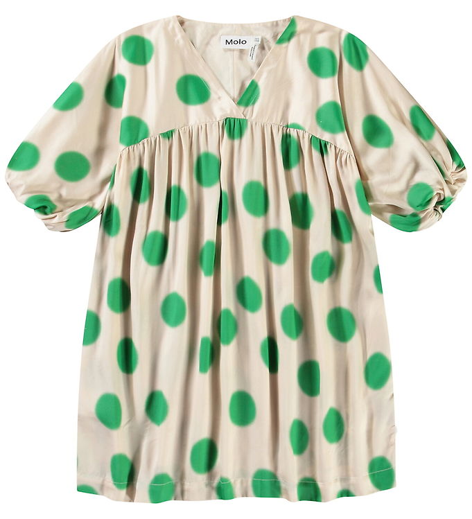 Molo Kjole - Camellia - Green Dots