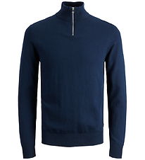 Jack & Jones Bluse - Strik - Noos - JjeEmil - Navy Blazer Jack & Jones Bluse - Strik - Noos - JjeEmil - Navy Blazer