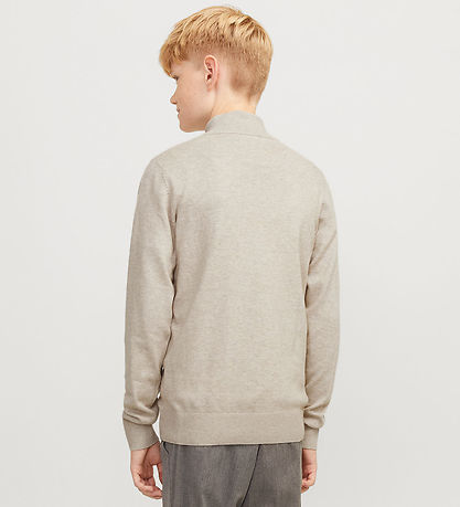 Jack & Jones Blouse - Knitted - Noos - JjeEmil - Oatmeal/Melange