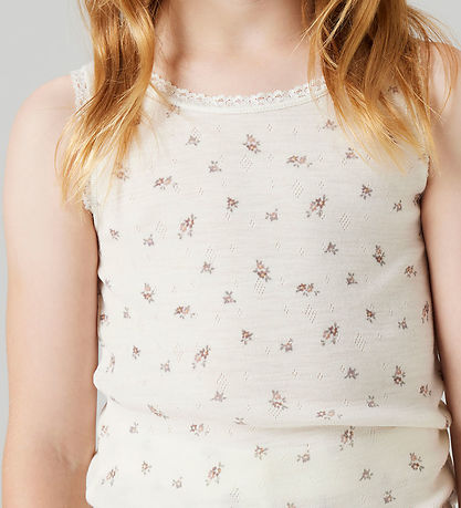 Name It Tanktop - Uld - NkfWang - Snow White/Small flowers Name It Tanktop - Uld - NkfWang - Snow White/Small flowers