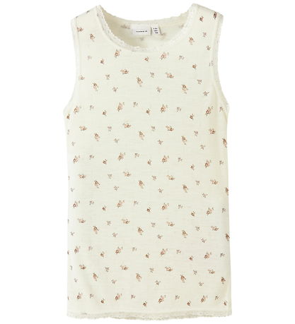 Name It Tanktop - Uld - NkfWang - Snow White/Small flowers Name It Tanktop - Uld - NkfWang - Snow White/Small flowers