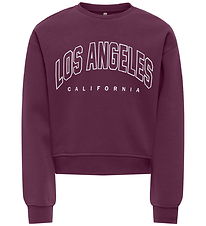 Kids Only Sweatshirt - KogSweat - Mauve Wine/Los Angeles - Calif Kids Only Sweatshirt - KogSweat - Mauve Wine/Los Angeles - Calif