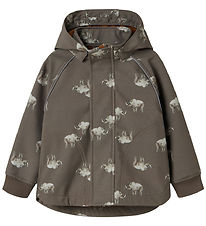 Name It Softshelljakke m. Fleece - NmmAlfa08 - Morel/Rhino Name It Softshelljakke m. Fleece - NmmAlfa08 - Morel/Rhino