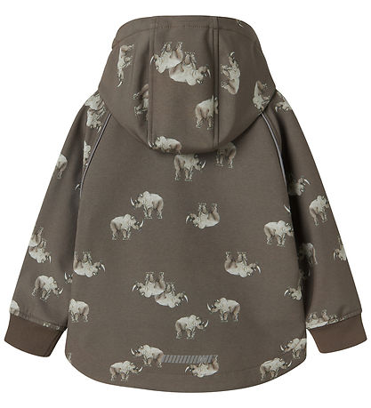 Name It Softshelljakke m. Fleece - NmmAlfa08 - Morel/Rhino