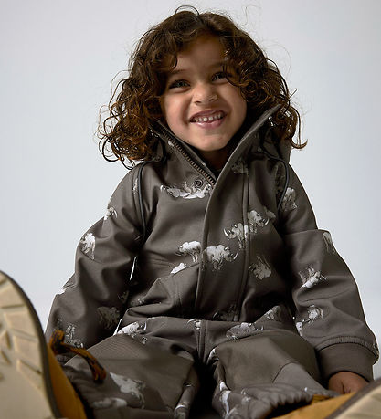 Name It Softshelljakke m. Fleece - NmmAlfa08 - Morel/Rhino