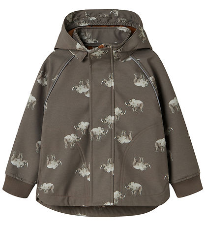 Name It Softshelljakke m. Fleece - NmmAlfa08 - Morel/Rhino