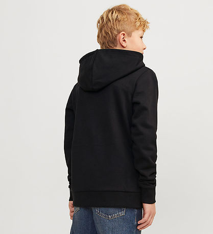 Jack & Jones Hættetrøje - JjeCaleb - Sort/LOOSE