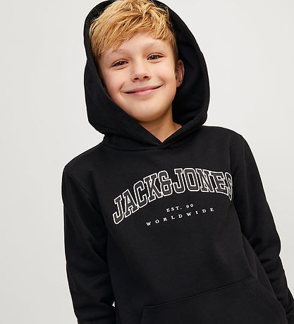 Jack & Jones Hættetrøje - JjeCaleb - Sort/LOOSE