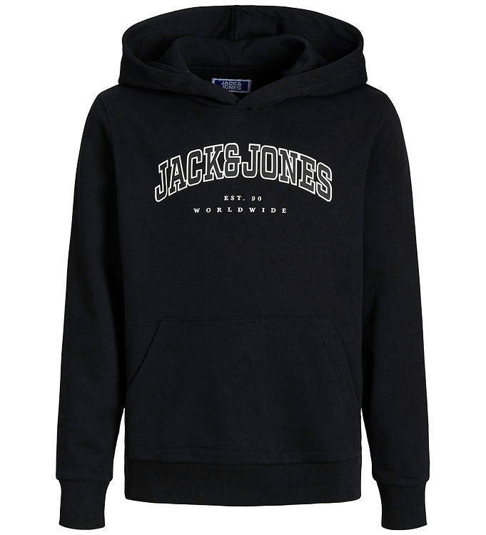 Jack & Jones Hættetrøje - JjeCaleb - Sort/LOOSE